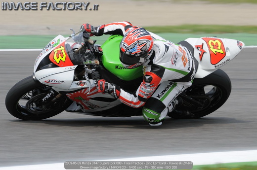 2009-05-09 Monza 3147 Superstock 600 - Free Practice - Dino Lombardi - Kawasaki ZX-6R